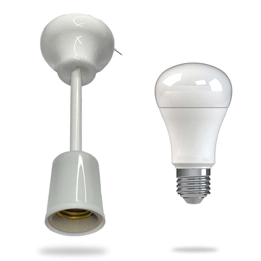 Tungsram 14W LED Ampul Beyaz E27 + Porselen Askı